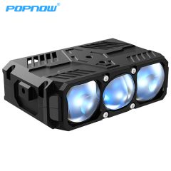 PW103 220W 45000LM Dual Color LED Grille Lights for Truck 4x4 Offroad Driving Lights Evil Eye Blue Film 12V