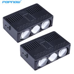 Wholesale Car Led Grille Lights 220W High Low Beam Led Canbus Auxiliary 3 Lens Car Spotlights Grill Lights